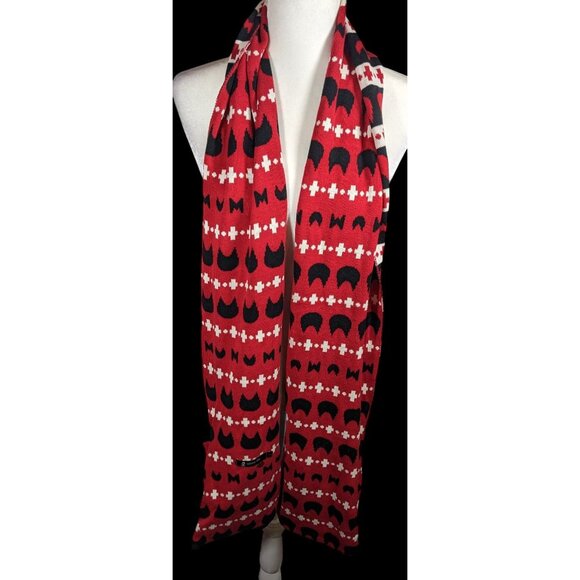 Azona A02 Black And Red Reversible Cat Scarf With Pockets - Picture 13 of 15